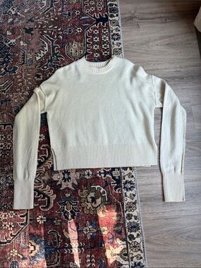 Arket Cream Crewneck Wool Knit Sweater